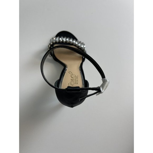 Badgley Mischka Black Heels with Silver Accents - Picture 2 of 5